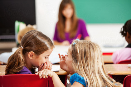 Girls Giggling Instead of Working